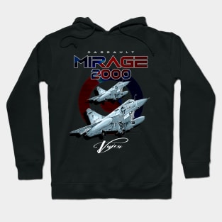 Dassault Mirage 2000 French Vintage Multi-Role Fighterjet Aircraft Hoodie